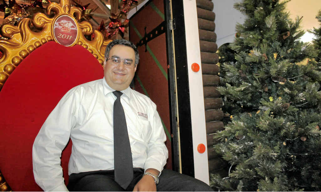 Rose City Shoppingworld manager Jason Gard is getting into the Christmas spirit. 